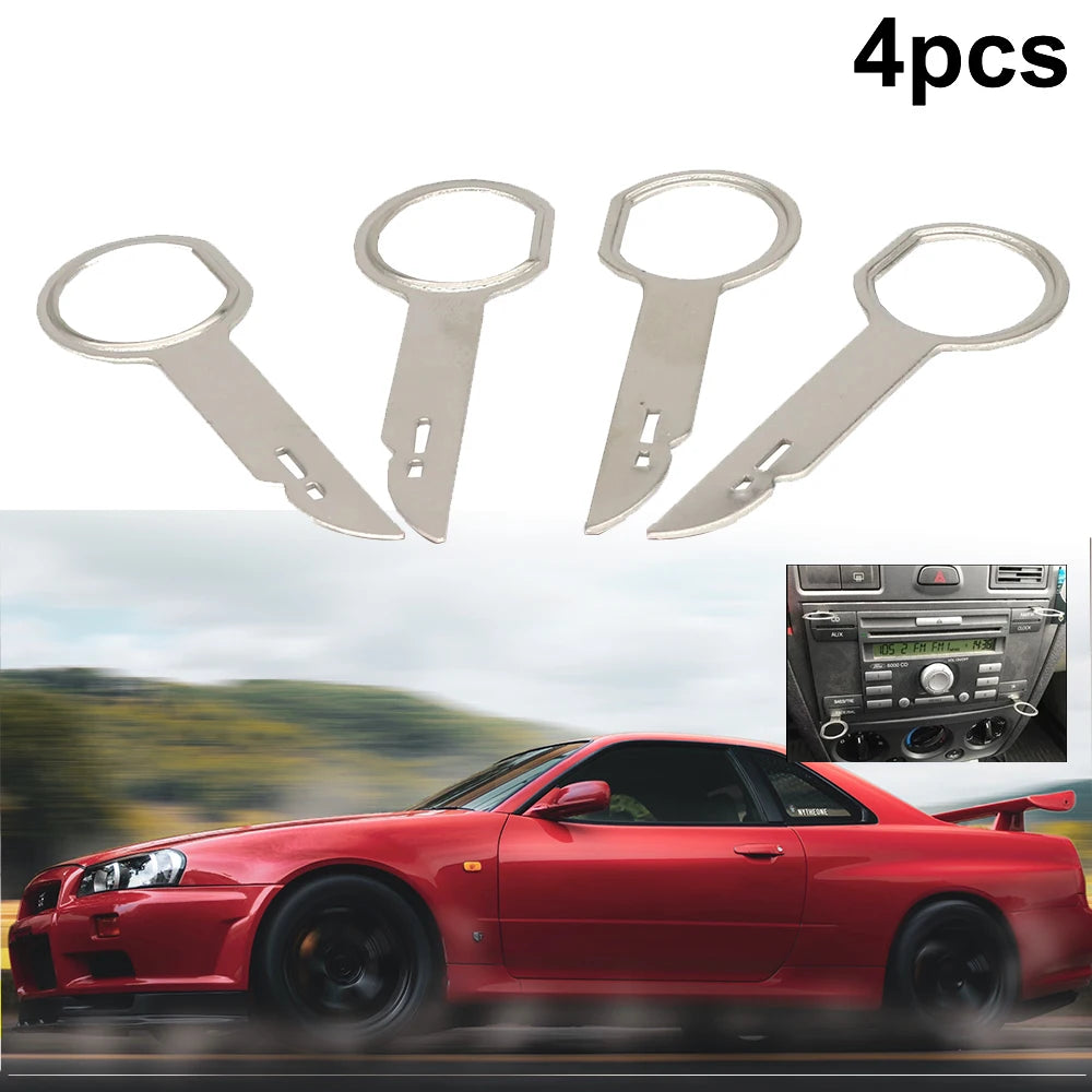 4Pcs Radio Removal Stereo Key Release Pin Head Unit O  Practical Extraction s for VW  Car Accessories