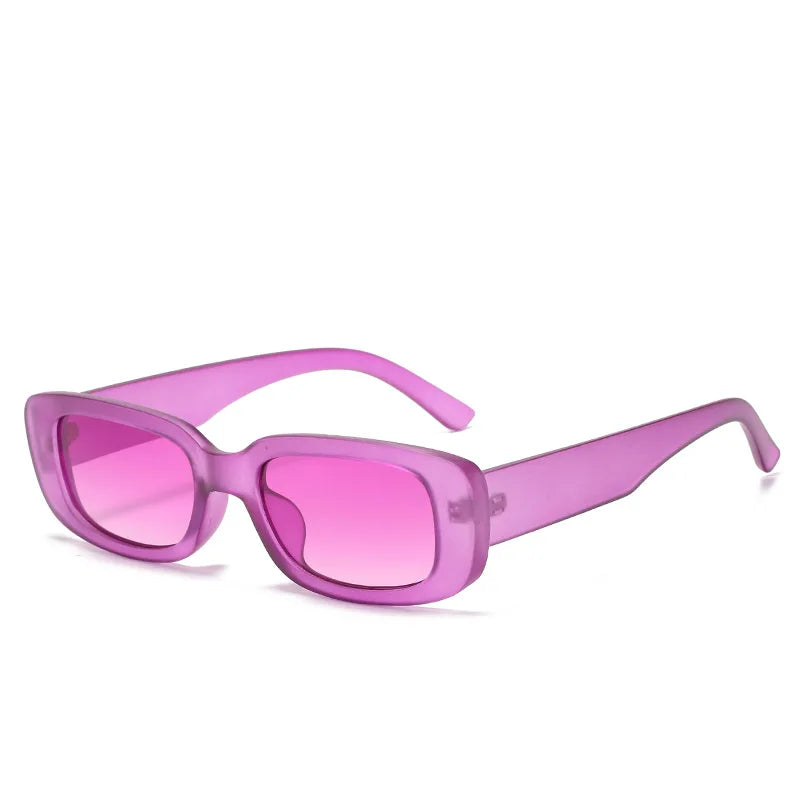 Classic Retro Designer Oversized Custom square Private Label Rimless clear square Small Rectangle Frame Glass Shades Sunglasses