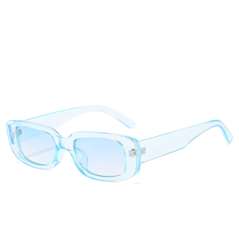 Classic Retro Designer Oversized Custom square Private Label Rimless clear square Small Rectangle Frame Glass Shades Sunglasses