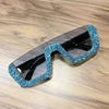 2026 New Arrivals Bling Studded High Quality Glitter Luxury Designer Sun Glasses Shades Rhinestone Square Sunglasses for Woman