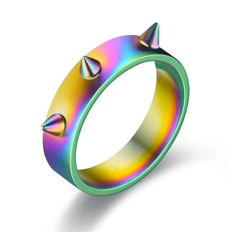 Self-defense Stainless Steel Rings Punk Style Men's And Women's Thorn Jewelry Joyas Para Hombres y Mujeres