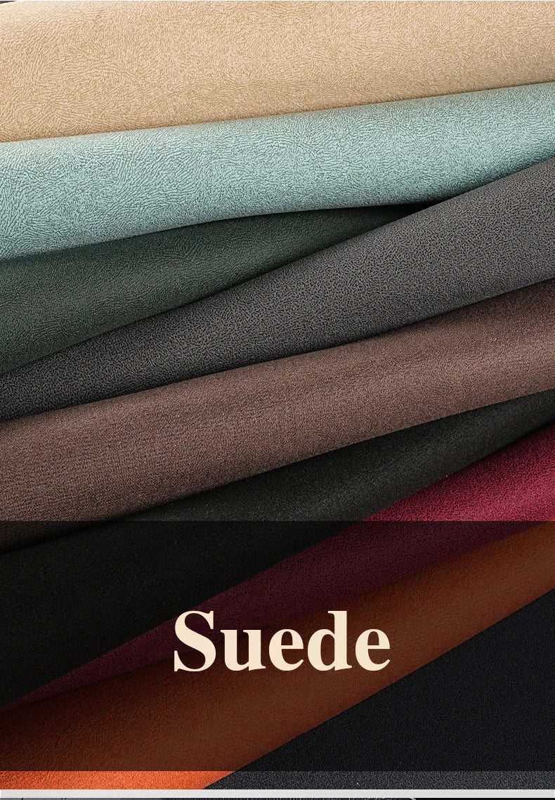 Universal Fit Car Accessories Suede Saddle Seat Cushion Pad Half Covered for 90% Sedan SUV Suede Set Cover Only 2 Front Seats