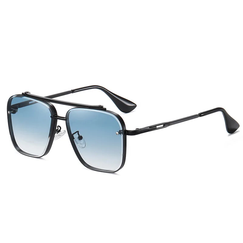 2022 New Design Fashion Metal Frame UV400 protection Gradient Color Lens Men Sunglasses