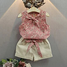 Melario Toddler Kids Baby Girl Floral Blue Blouse T-shirt Pants Summer 2PCS Suit Infant Girl Clothes 2-6 Years New Girls Outfits