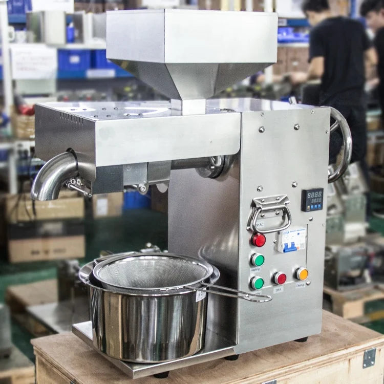 MJ LYF-T15 Automatic 3000W Cold Hot Pressing Press Machine for Soybean Nut Palm Sunflower Sesame Walnut Oil-20kg/h Capacity