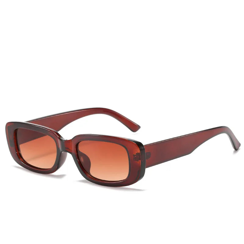 Classic Retro Designer Oversized Custom square Private Label Rimless clear square Small Rectangle Frame Glass Shades Sunglasses