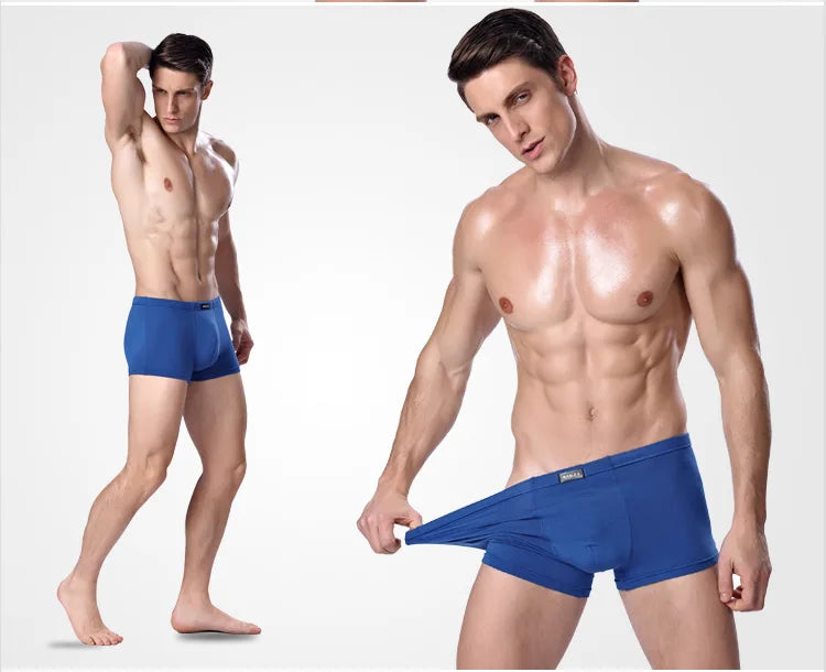 Men's Underwear Boxer Shorts Bamboo Fiber Solid Color Male Pants Breathable Underpants Boxer For Men Pantalones Para Hombres New