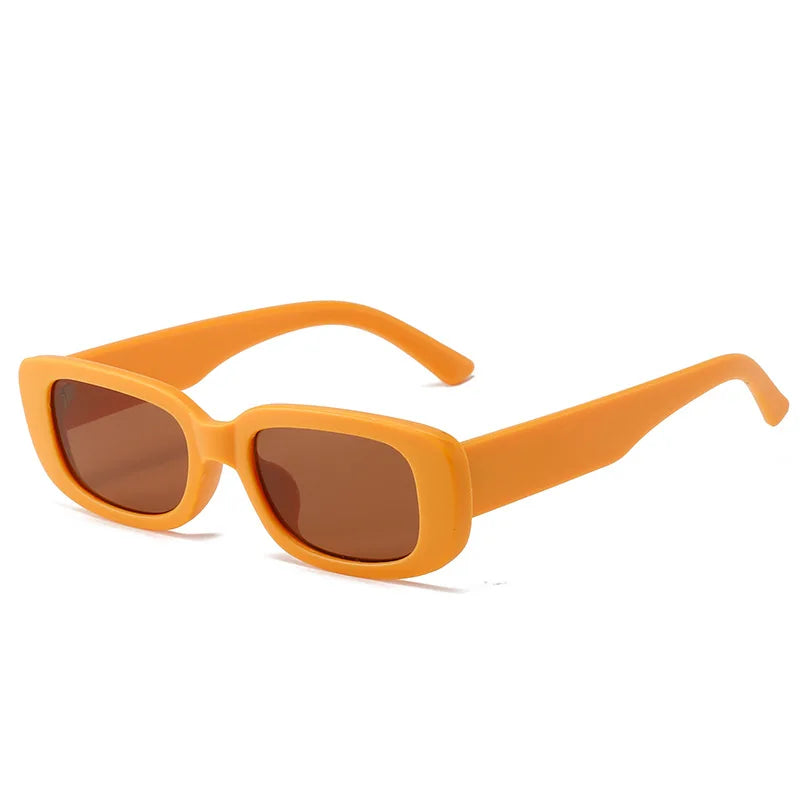 Classic Retro Designer Oversized Custom square Private Label Rimless clear square Small Rectangle Frame Glass Shades Sunglasses