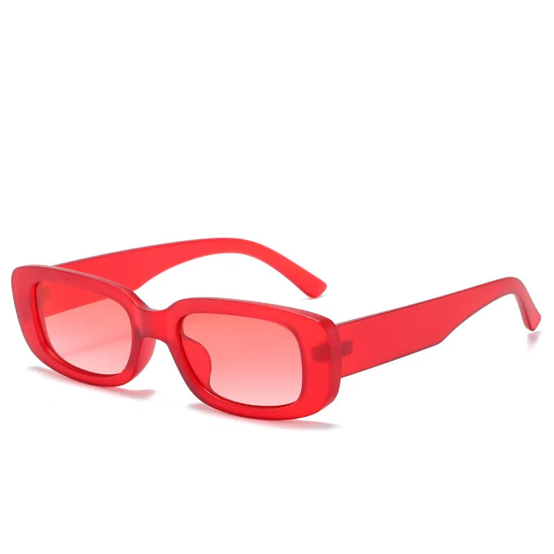 Classic Retro Designer Oversized Custom square Private Label Rimless clear square Small Rectangle Frame Glass Shades Sunglasses