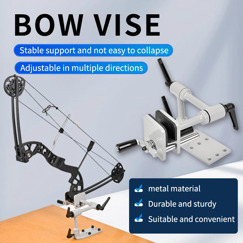 Archery Bow Vise Compound Bows Risers Limbs Tuning Mechanics Adjustable Holder Fixed Bowstring Replacement Bracket Equipment