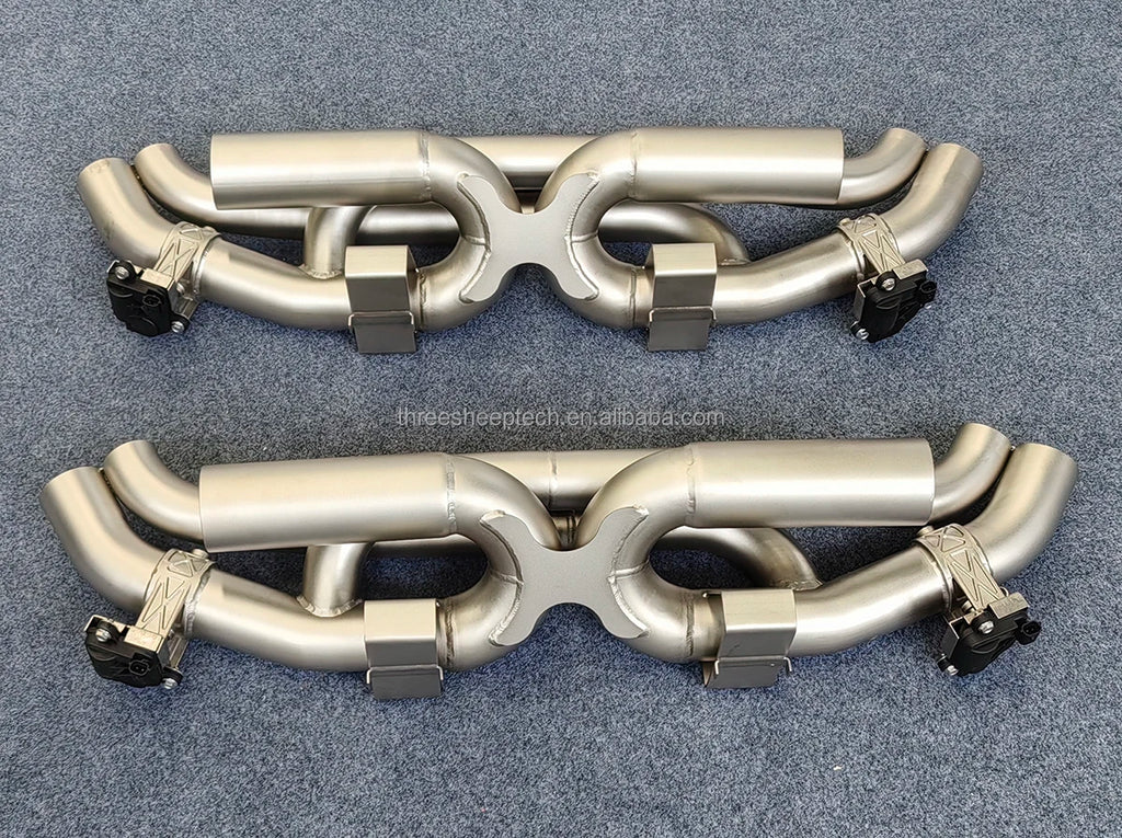 Active Sound Tuning Exhaust Muffler With Valves for Porsche  911 992 Gt3 Stainless Steel304 Catback Muffler Car Accessories