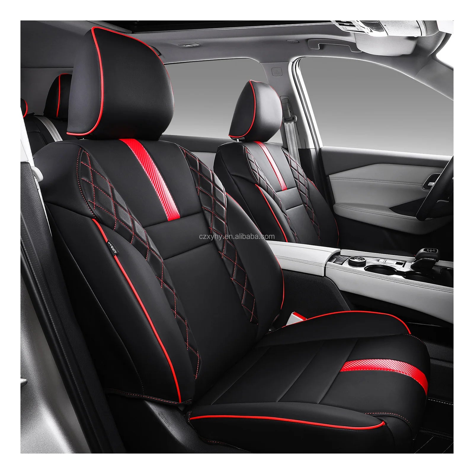 Luxury Sports Car Seat Cover Customized for 2017-2019 Nissan Rogue Leather Seat Covers All-Season Car Accessories