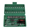46PCS Master Mechanic Tool Kit with 3/8" Ratchet, SAE/Metric Sockets, Torx/Hex Bits, Extension Bars - Professional Grade -001