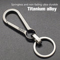 Titanium Buckles EDC Outdoor Tool Titanium Alloy Keychain Tiranium Buckle Key Ring Car Accessories Keychain Pendant Gift for Man