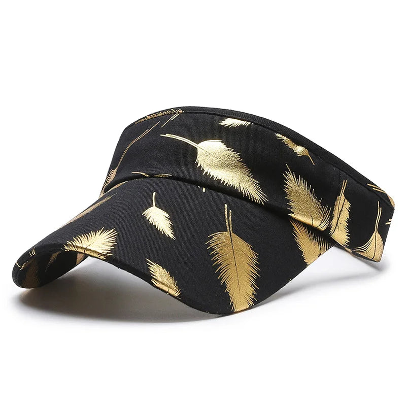 FS Brand Black Golden Feather Print Baseball Cap For Men Summer Women Trucker Hat Casual Cotton Snapback Hip Hop Caps Bone 2026