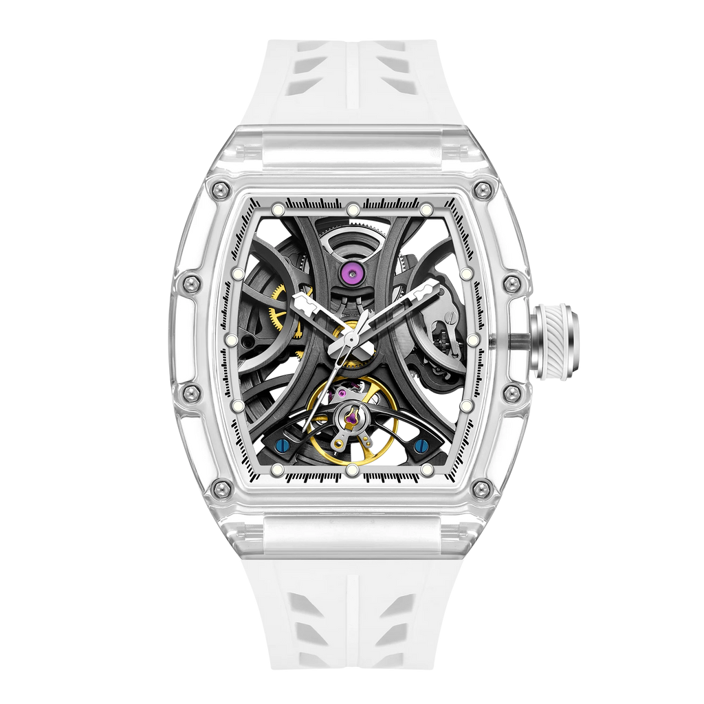 CHANCE 9-195G-11Tourbillon Automatic Watch - Luxury K9 Glass Hollowed-Out Dial Mechanical Men's Watch Wholesale & Customization