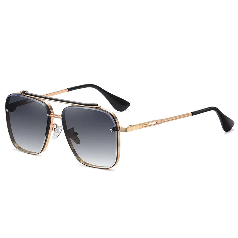 2022 New Design Fashion Metal Frame UV400 protection Gradient Color Lens Men Sunglasses