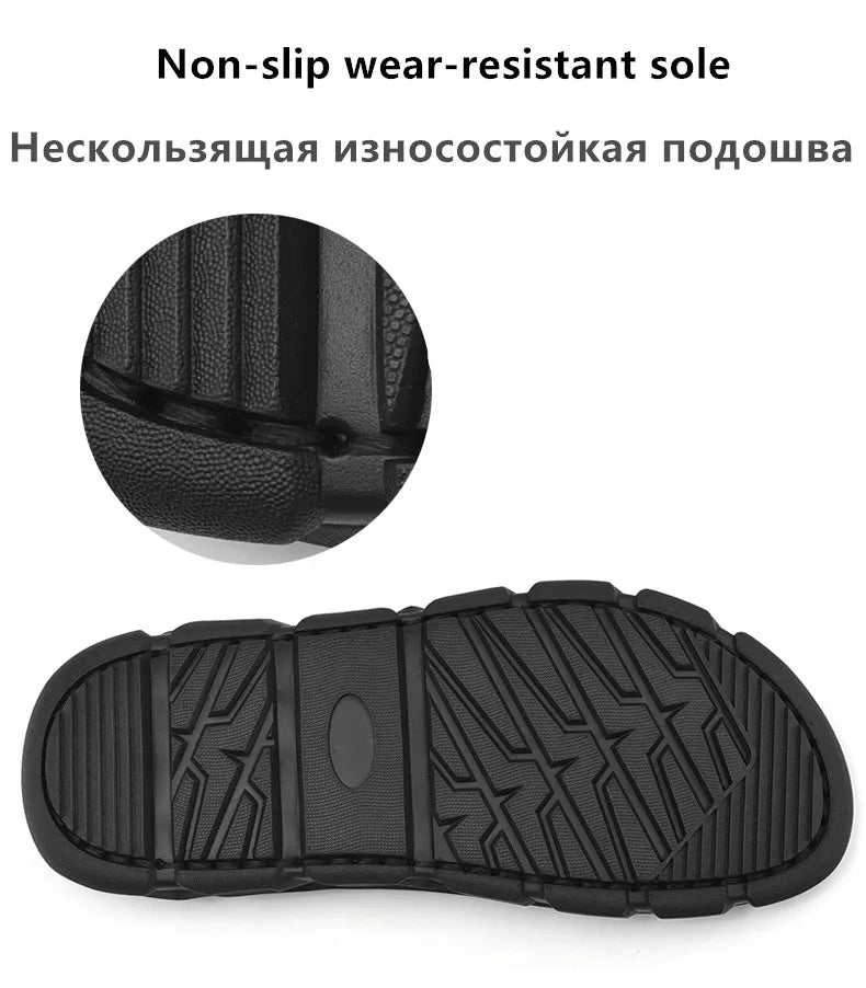 Genuine Leather Casual Shoes For Men High Quality Classic Men Sandals Summer Outdoor Walking Men Sneakers Breathable Men Sandals