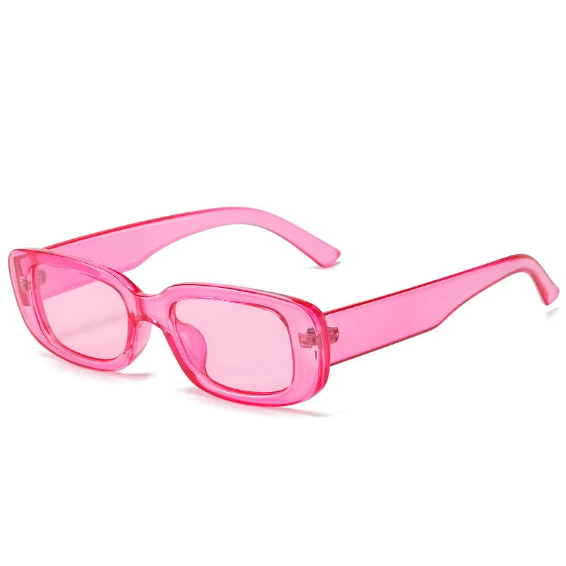 Classic Retro Designer Oversized Custom square Private Label Rimless clear square Small Rectangle Frame Glass Shades Sunglasses