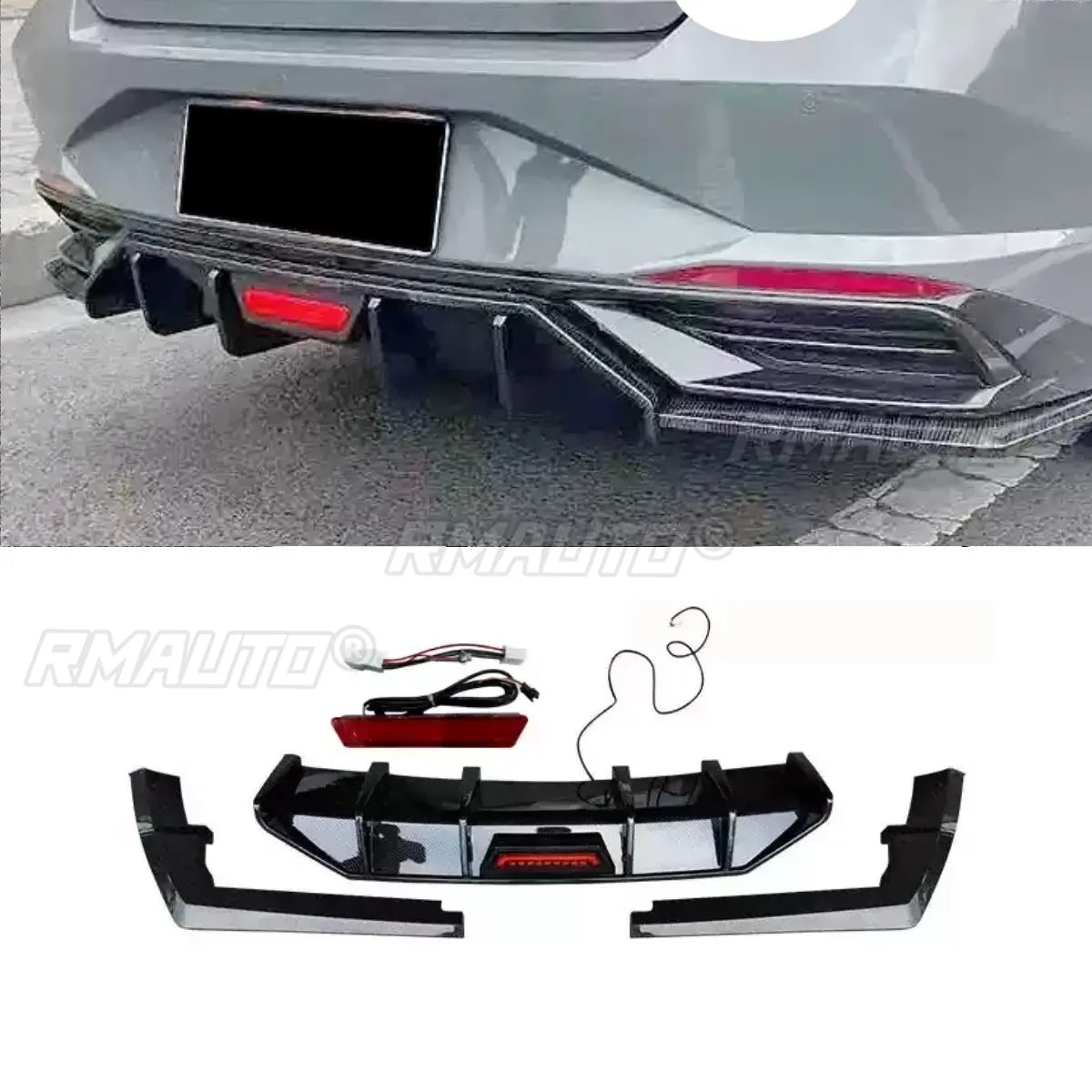 For Hyundai Elantra 7th Gen Rear Trunk Spoiler Wing Rear Roof Spoiler Roof Wing Body Kit Car Accessories