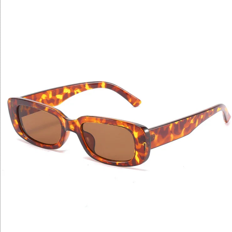 Classic Retro Designer Oversized Custom square Private Label Rimless clear square Small Rectangle Frame Glass Shades Sunglasses