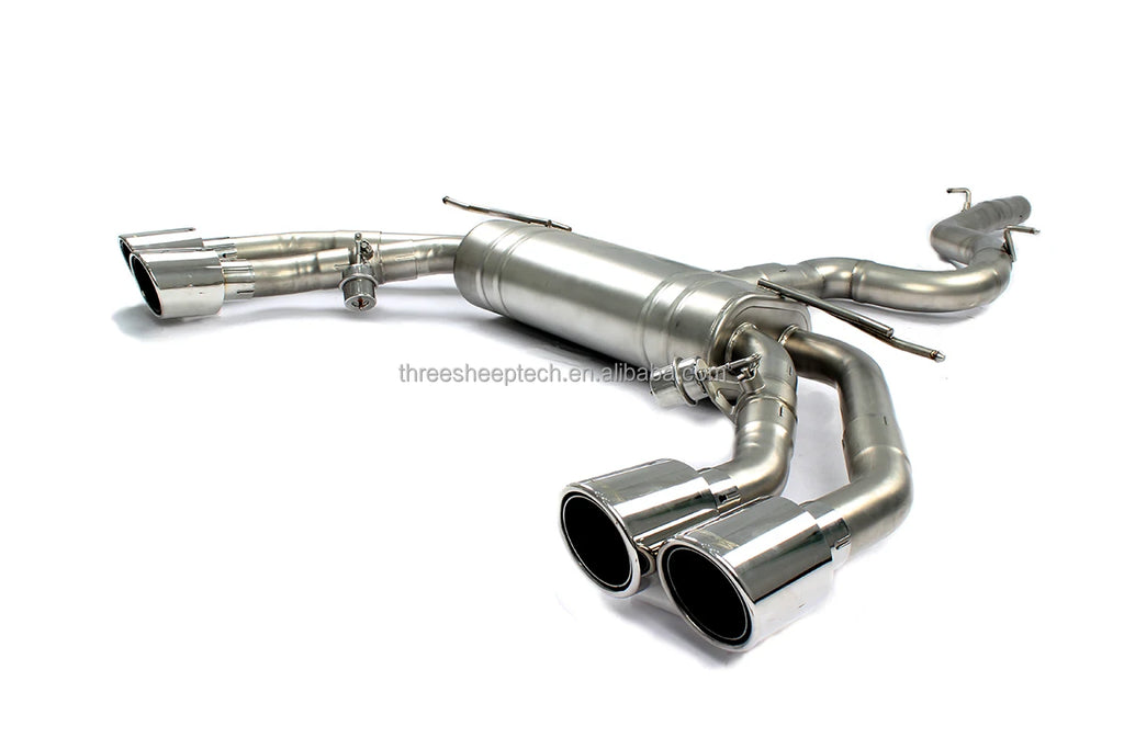 Audi S3 8P 8V Performance Exhaust Parts Auto Stainless Steel Catback Muffler with Valve Car Accessories Pipe