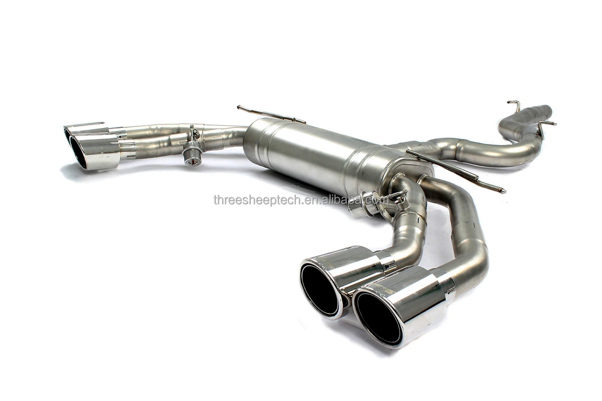 Audi S3 8P 8V Performance Exhaust Parts Auto Stainless Steel Catback Muffler with Valve Car Accessories Pipe