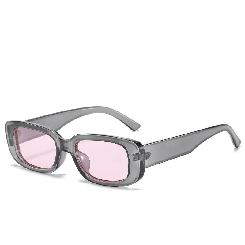 Classic Retro Designer Oversized Custom square Private Label Rimless clear square Small Rectangle Frame Glass Shades Sunglasses