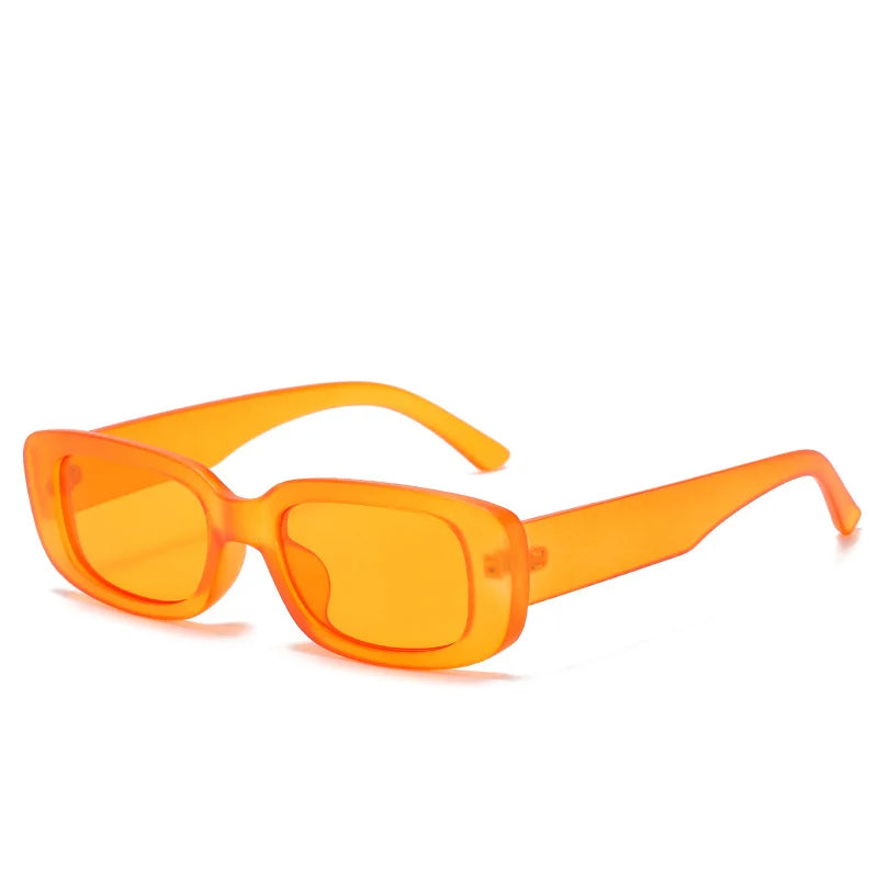 Classic Retro Designer Oversized Custom square Private Label Rimless clear square Small Rectangle Frame Glass Shades Sunglasses