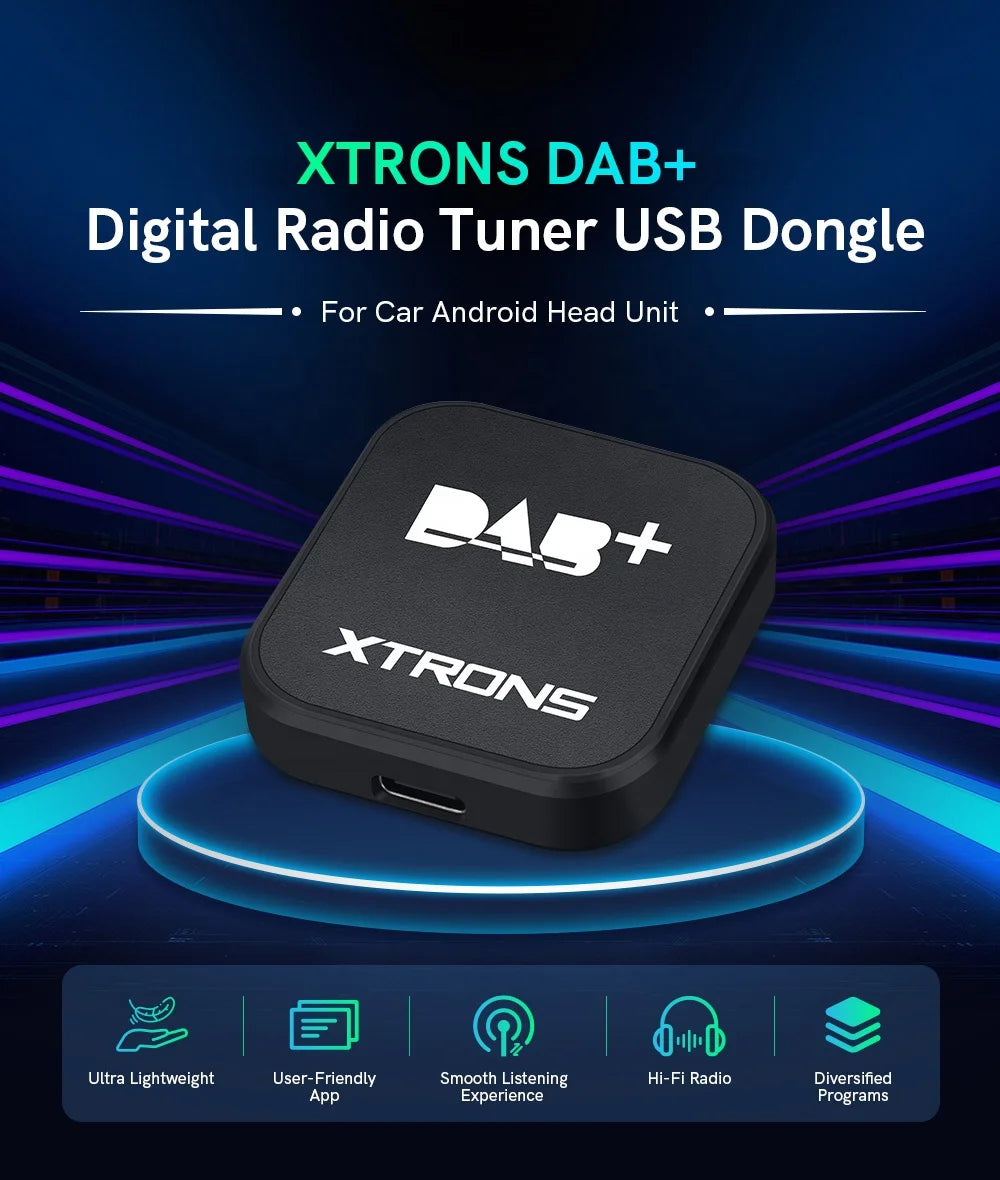XTRONS DAB Digital Radio Tuner USB Dongle for Android Car Stereo Head Unit Car Accessories USBDAB04