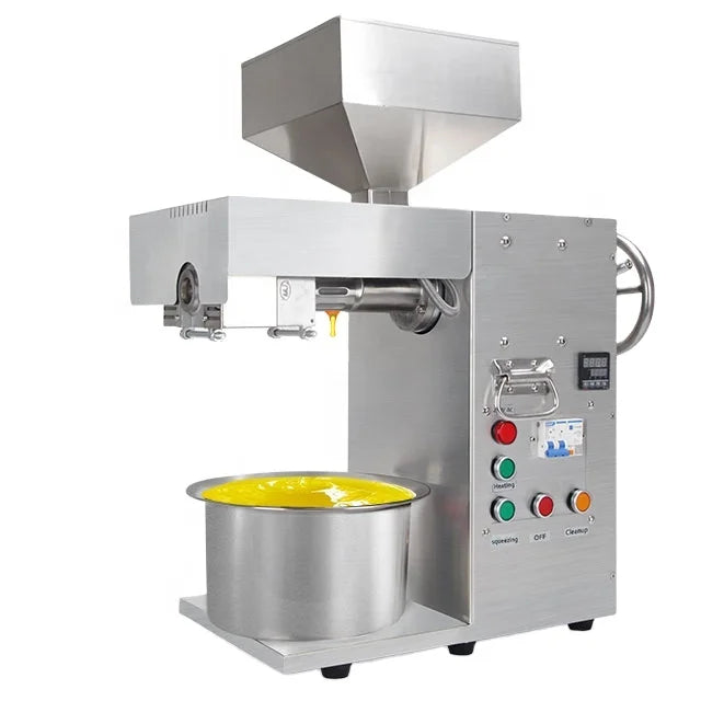 MJ LYF-T15 Automatic 3000W Cold Hot Pressing Press Machine for Soybean Nut Palm Sunflower Sesame Walnut Oil-20kg/h Capacity