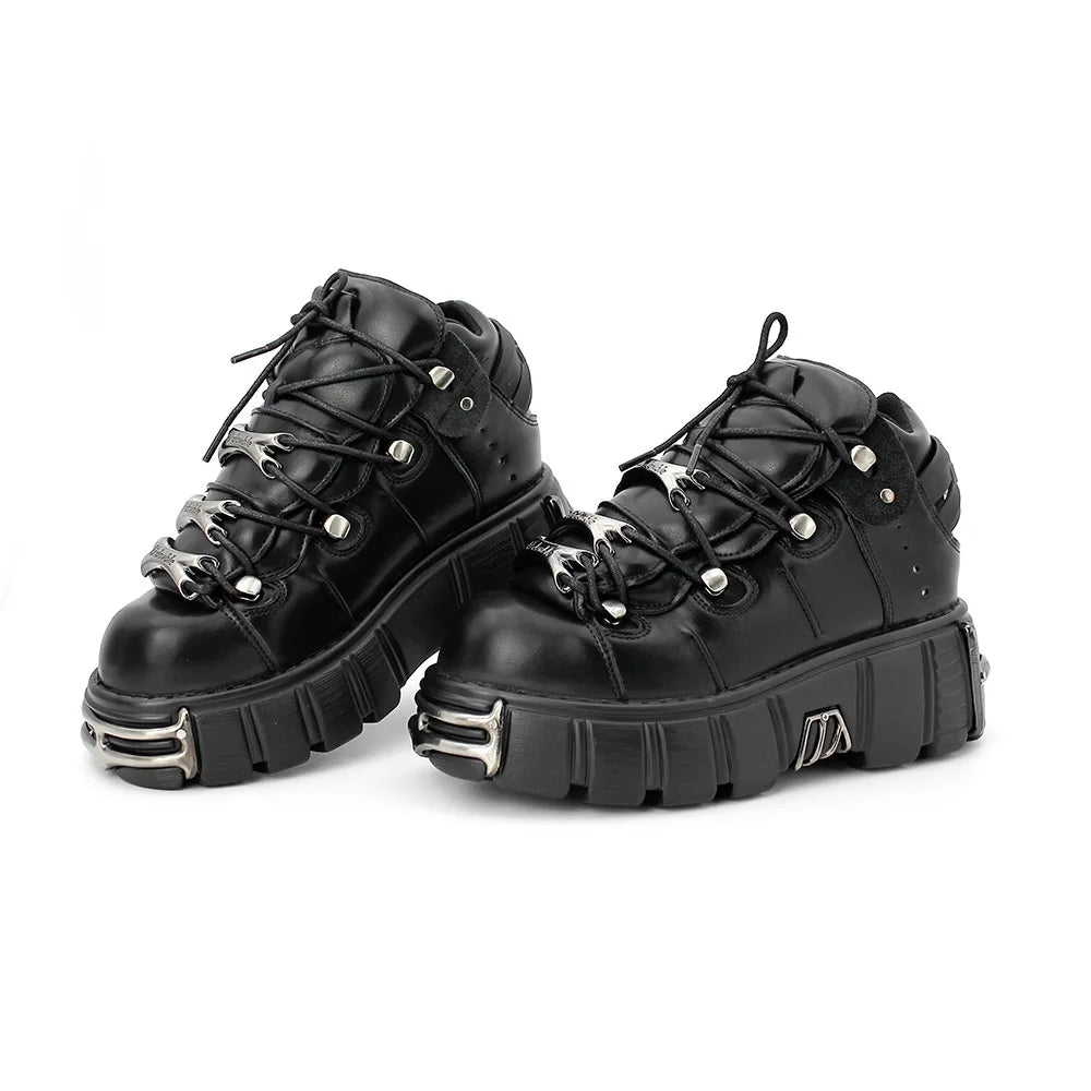 2026 Autumn/Winter New Men's Women's Shoes Heavy Metal  Punk Shoes High-quality Motorcycle Shoes