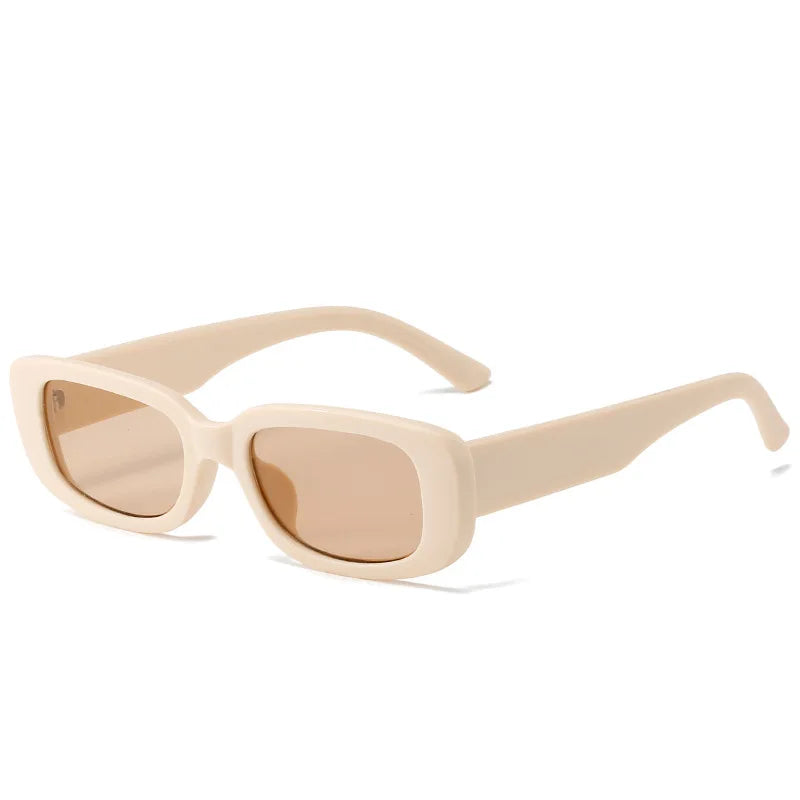 Classic Retro Designer Oversized Custom square Private Label Rimless clear square Small Rectangle Frame Glass Shades Sunglasses