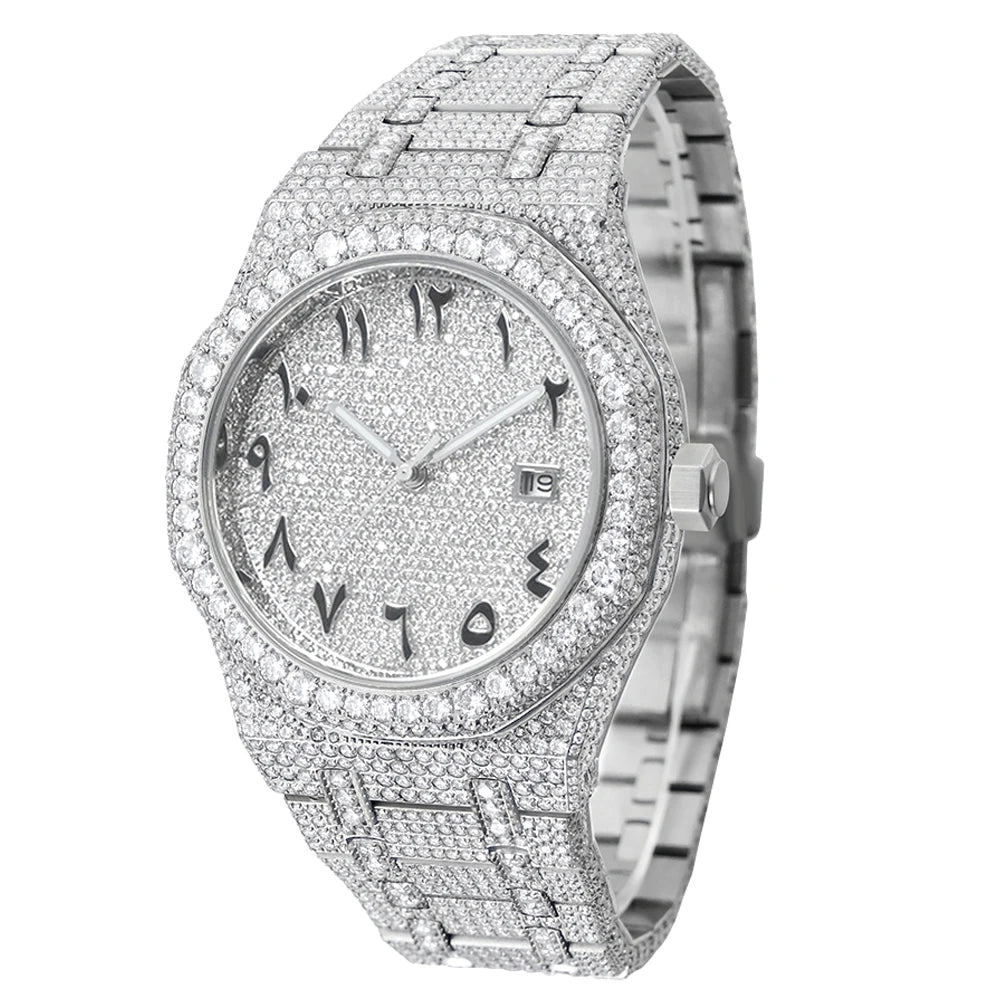 Designer Luxury Sapphire Automatic Mechanical Movement Watches Iced Out VVS Moissanite Watches for Men Wholesale