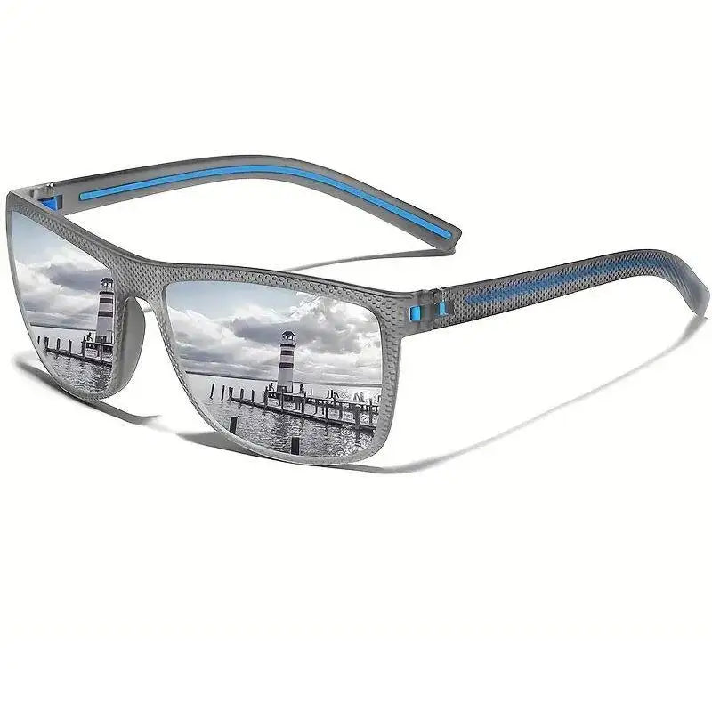 Square Polarized Tortoiseshell Colored Lenses Trendy Sunglasses for Unisex Adult Lightweight Full Rim Frame