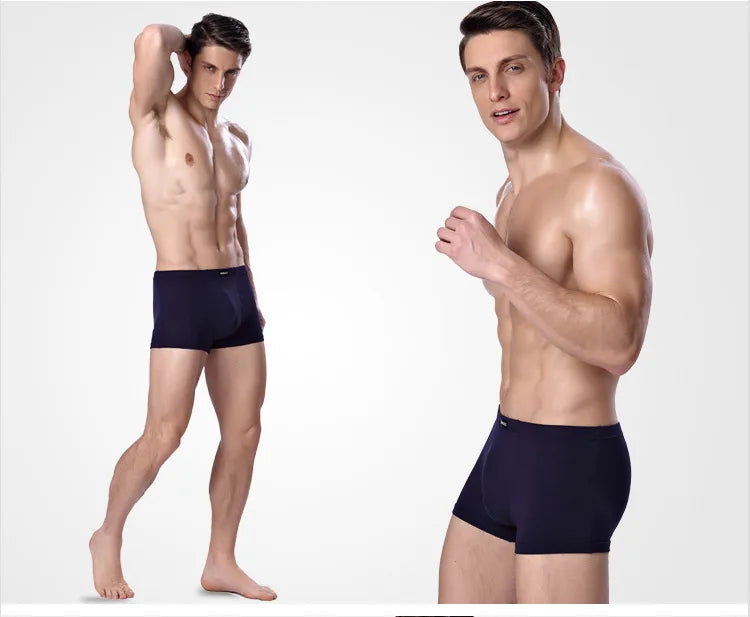 Men's Underwear Boxer Shorts Bamboo Fiber Solid Color Male Pants Breathable Underpants Boxer For Men Pantalones Para Hombres New