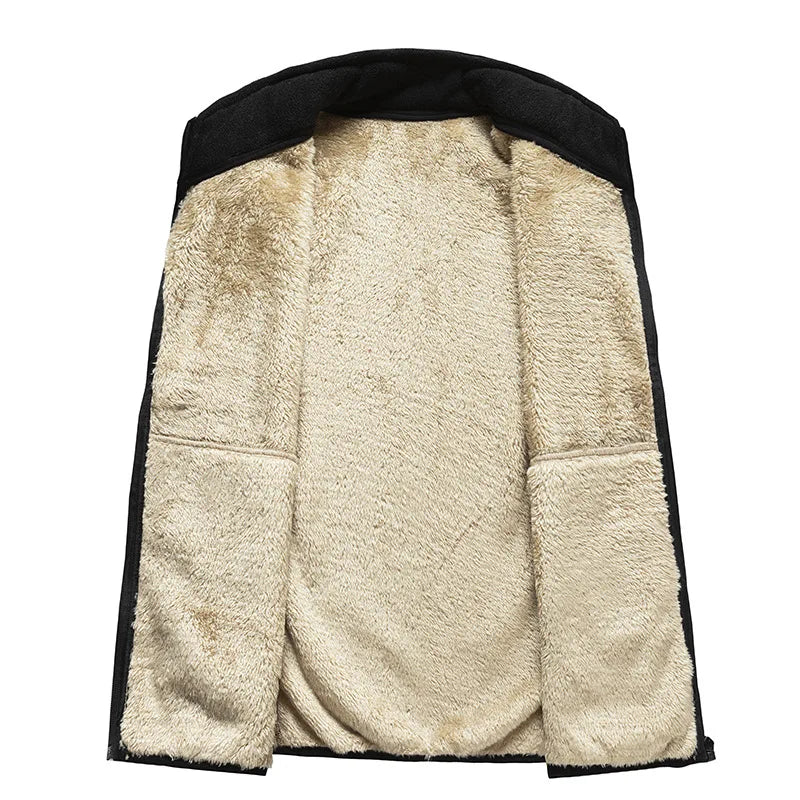 lamb cashmere waistcoat for men Brand Winter Jacket Men Vest Men Zipper Mens Jacket Sleeveless Casual Winter Waistcoat Men S-8XL