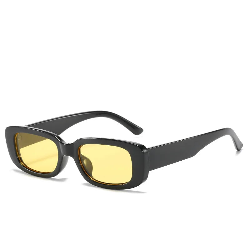 Classic Retro Designer Oversized Custom square Private Label Rimless clear square Small Rectangle Frame Glass Shades Sunglasses