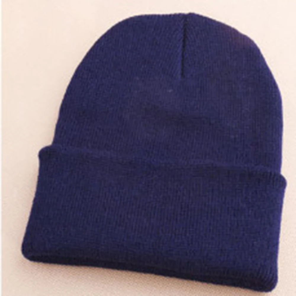 Fashion 19 Colors Knitted Neon Women Beanie Girls Autumn Casual Elastic Cap Women's Warm Winter Hats Unisex Gorros Hombres