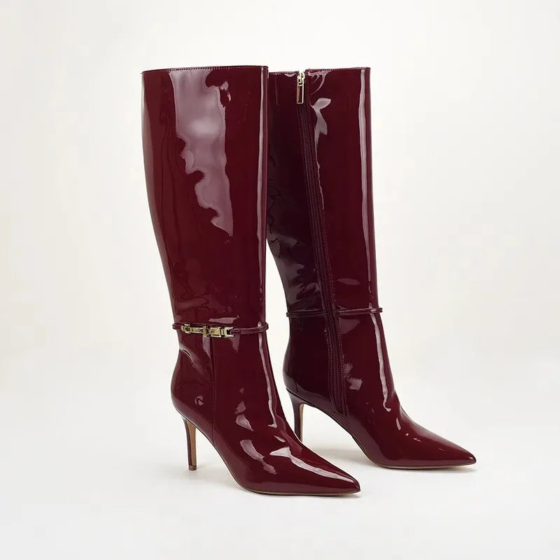 Women's Autumn and Winter Long Boots, European and American Plus Size  Motorcycle Boots, Women's Shoes