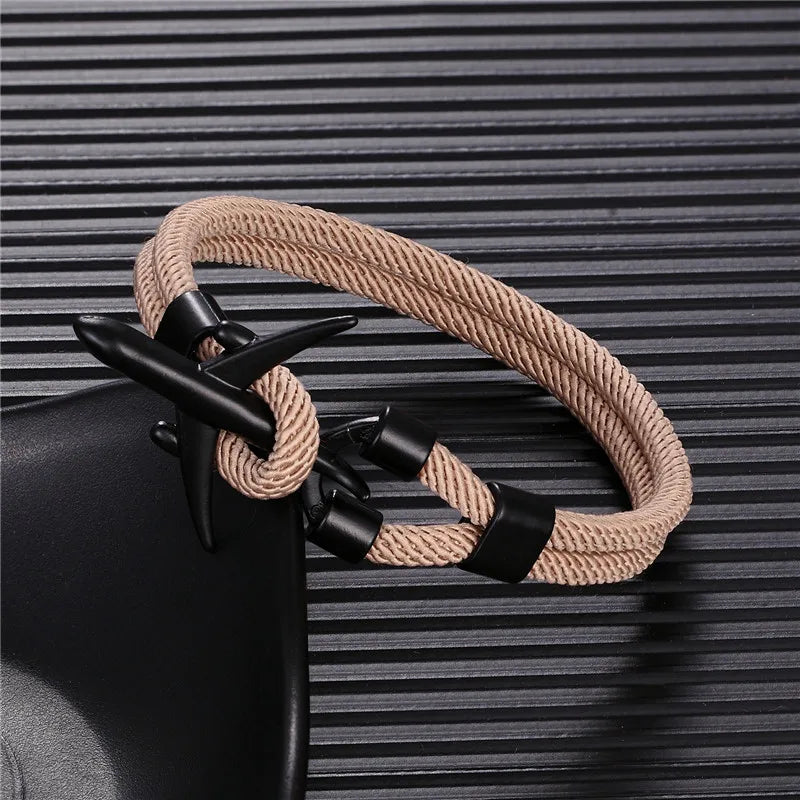 MKENDN Airport Fashion Men Women Airplane Anchor Bracelets Charm Rope Chain Paracord aviation life Jewelry Pulseras hombres