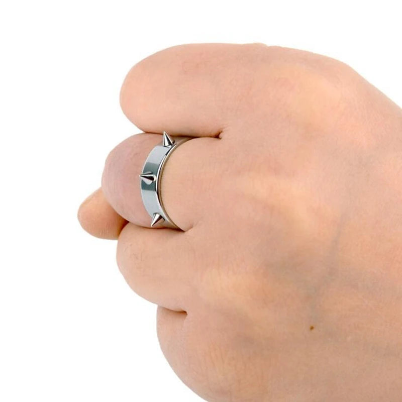 Self-defense Stainless Steel Rings Punk Style Men's And Women's Thorn Jewelry Joyas Para Hombres y Mujeres