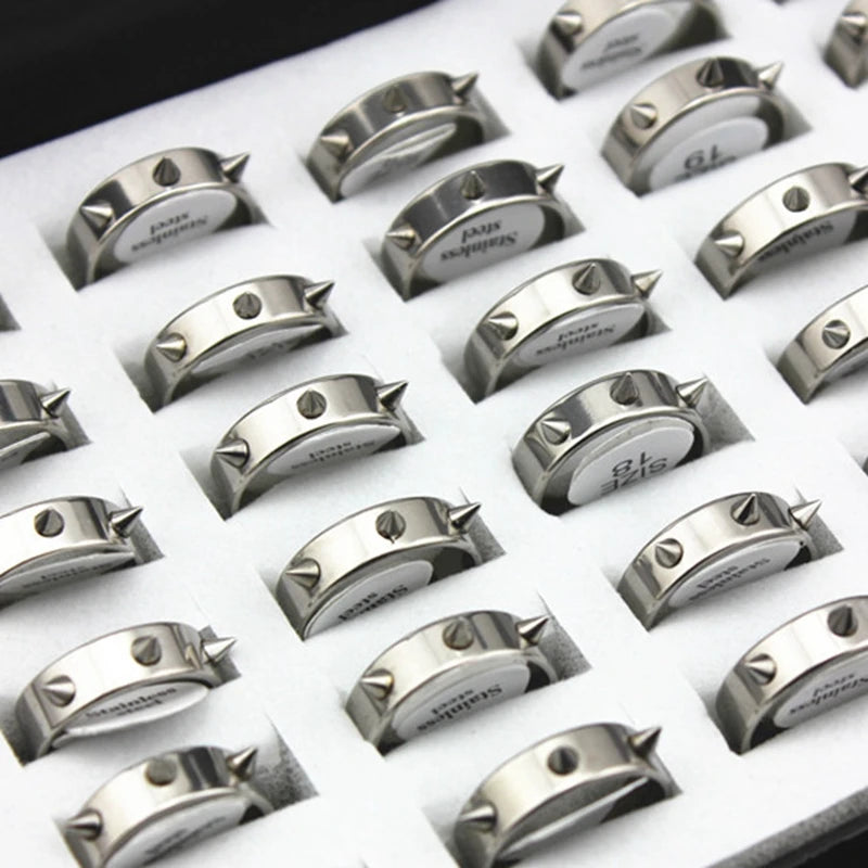 Self-defense Stainless Steel Rings Punk Style Men's And Women's Thorn Jewelry Joyas Para Hombres y Mujeres