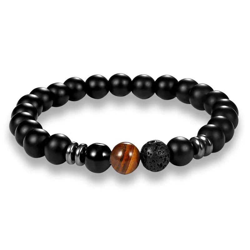 MKENDN Minimalist Natural Stone Bracelet Men Charm Hematite Beads Bracelet Male Diy Jewelry Accessories Yoga pulsera hombres