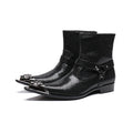 NA148  Luxury Fashion Black Formal Men Dress Boots Genuine Leather Designer Men Dress Shoes Ankle Boots Party Motorcycle Boots
