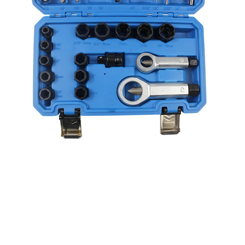 29pc Bolt Extractor Kit Screw Extractor Set  Nut Bolt Removal Tools With Drill Bit Adapter for Automotive Mechanical