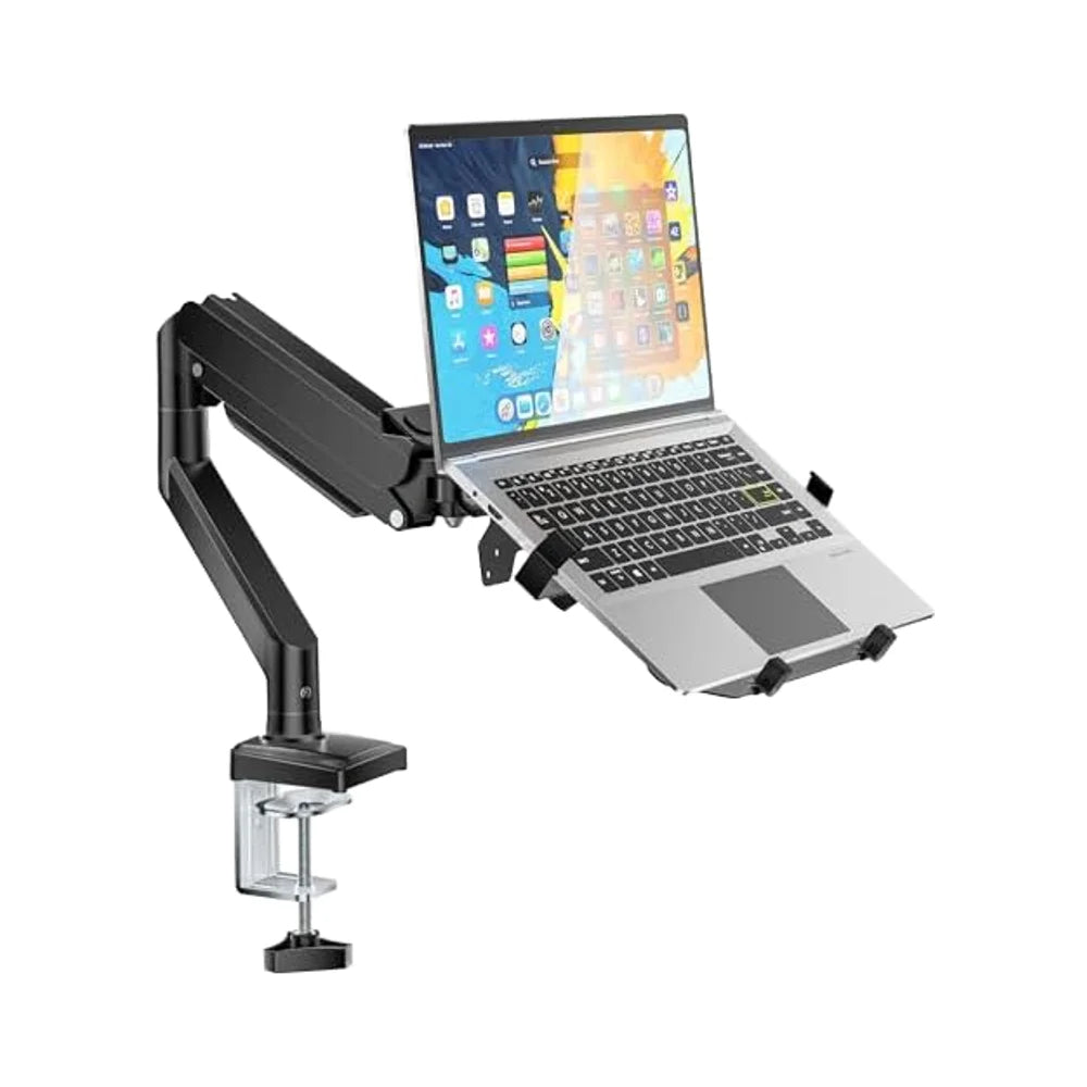 ZhongQu DT-01LP 17"-34" 10-12kg 2-in-1 Laptop Desk Mount Single Monitor Stand Mechanical Spring VESA Mount Bracket Metal  Stock