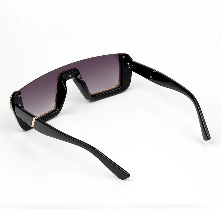 2026 New Arrivals Bling Studded High Quality Glitter Luxury Designer Sun Glasses Shades Rhinestone Square Sunglasses for Woman