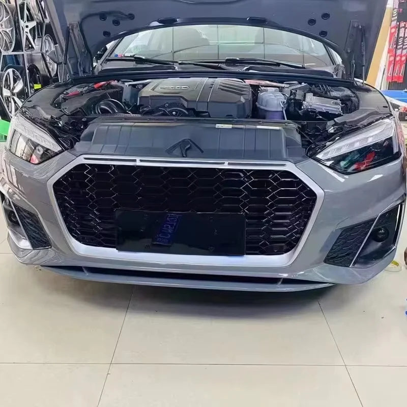Auto Car Accessories Grille With Lower Frame Assembly for Audi A5 B9.5 ABS Upgrade 20-24 Rs5 Style