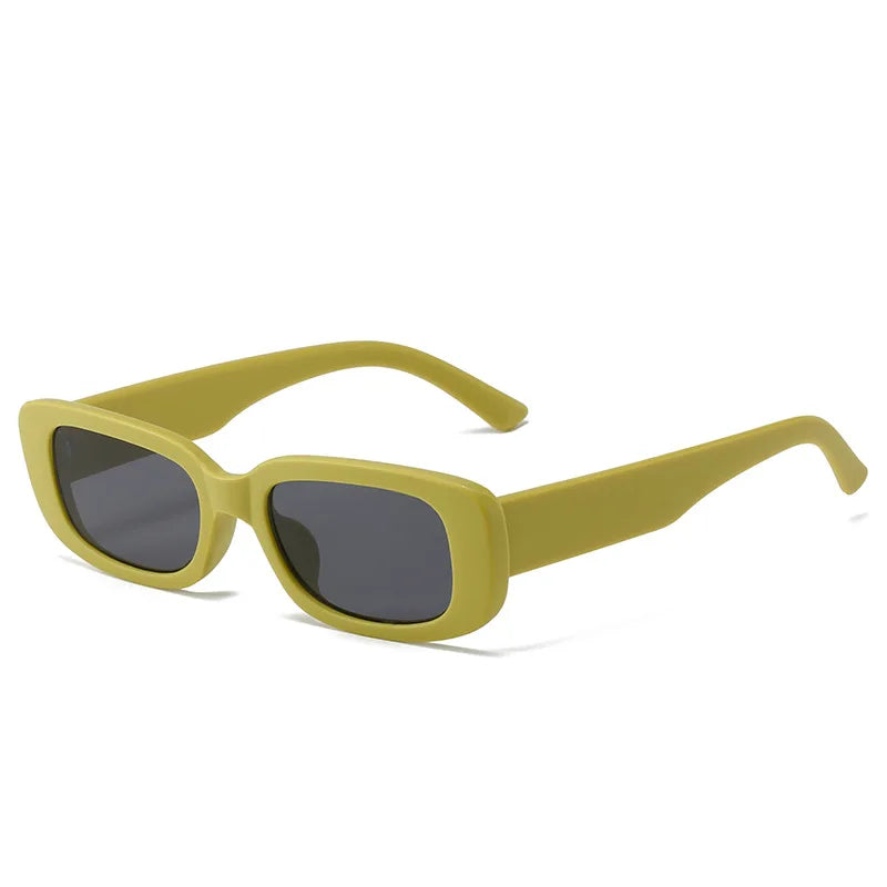 Classic Retro Designer Oversized Custom square Private Label Rimless clear square Small Rectangle Frame Glass Shades Sunglasses